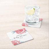 Die Babydusche Papier Untersetzer Peonies (Vor Ort)