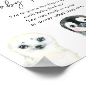 Die Babydusche von Arktis schätzt die Babynahrung Poster (Ecke)