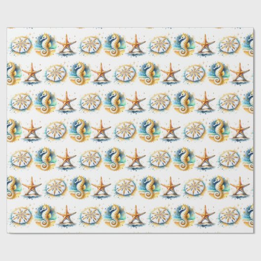 Die Babydusche von Beachy Boy Themed Coastal Geschenkpapier (Flach)