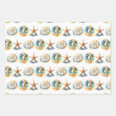 Die Babydusche von Beachy Boy Themed Coastal Geschenkpapier Set (Vorderseite)