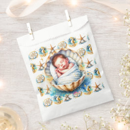 Die Babydusche von Beachy Boy Themed Coastal Geschenktütchen