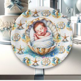 Die Babydusche von Beachy Boy Themed Coastal Pappteller