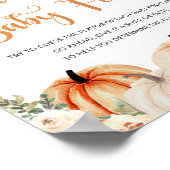 Die Babydusche von Pumpkin rät das Babynahrung-Zei Poster (Ecke)