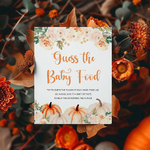 Die Babydusche von Pumpkin rät das Babynahrung-Zei Poster