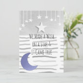 Die Babydusche von Sternen und Moon Boy Einladung (Stehend Vorderseite)