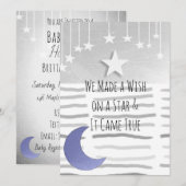 Die Babydusche von Sternen und Moon Boy Einladung (Vorne/Hinten)