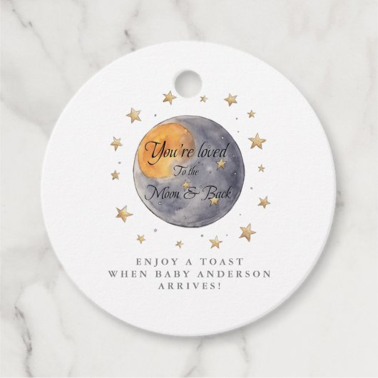 Die Babydusche von The Moon Stars Geschenkanhänger (Vorderseite)