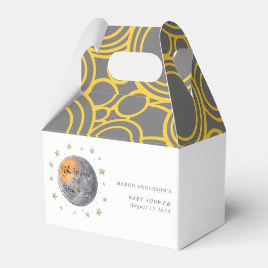 Die Babydusche von The Moon Stars Geschenkschachtel (Rückseite)