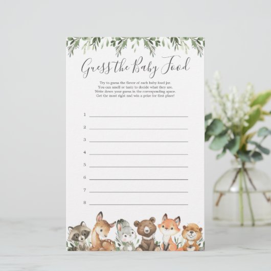 Die Babydusche von Woodland-Tieren empfiehlt das B (Stehend Vorderseite)