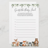 Die Babydusche von Woodland-Tieren empfiehlt das B (Vorne/Hinten)