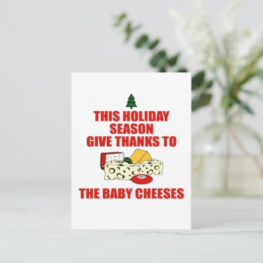 Die Babykäse Postkarte (Stehend Vorderseite)
