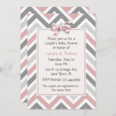 Die Babyparty-Einladung des modernen Paares Einladung (Vorne/Hinten)