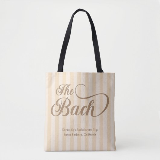 Die Bach Elegant Calligraphy Champagne Bridesmaid Tasche (Vorderseite)