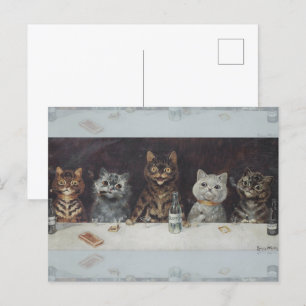 Die Bachelor-Feier der Katze Postkarte