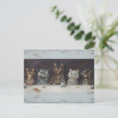 Die Bachelor-Feier der Katze Postkarte (Stehend Vorderseite)