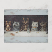 Die Bachelor-Feier der Katze Postkarte (Vorderseite)