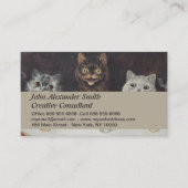 Die Bachelor-Feier der Katze Visitenkarte (Vorderseite)