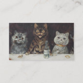 Die Bachelor-Feier der Katze Visitenkarte (Rückseite)