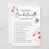 Die Bachelorette-Jagdkarte für den Scavenger Einladung (Vorderseite)