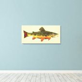 Die Bachforelle Leinwanddruck (Insitu (Holzboden))