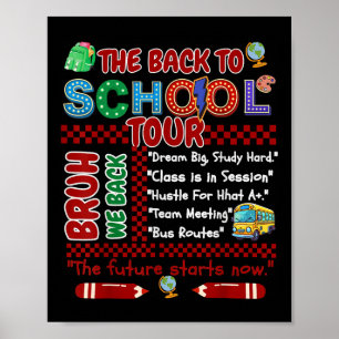 Die Back To School Tour Bruh Erster Schultag Poster