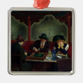 Die backgammon-Spieler Ornament Aus Metall (Vorne)