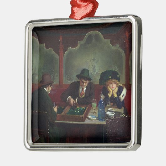 Die backgammon-Spieler Ornament Aus Metall (Links)