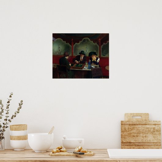 Die Backgammon-Spieler Poster (Küche)