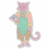 Die Backkatze Aufkleber (Vorderseite)