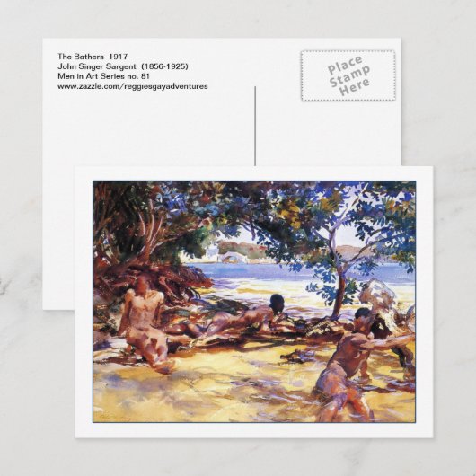 Die Badegäste durch John Singer Sargent Postkarte (Vorne/Hinten)