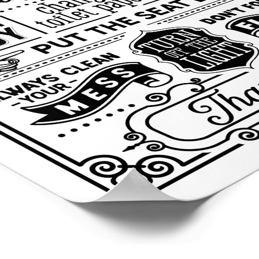 Die Bademäntel Moderne Vintag Poster (Ecke)