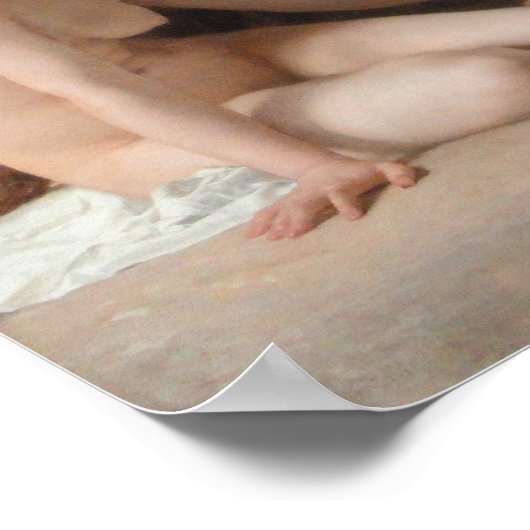 Die Bäder von William-Adolphe Bouguereau Poster (Ecke)