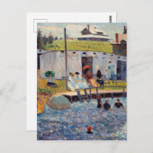 Die Badestunde mit beeindruckendem Renoir-Gemälde Postkarte (Vorne/Hinten)