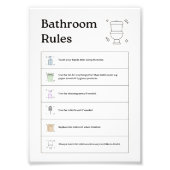 Die Badevorschriften Essenzielles Etiquette Poster (Vorne)