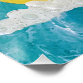 Die Badewanne ist aus gelbem Gummi. Poster (Ecke)