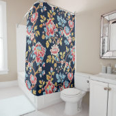 Die Badezimmer sind mit Blumenmuster dekoriert Duschvorhang (Beispiel)