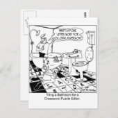 Die Badezimmertafel des Crossword-Editors Postkarte (Vorne/Hinten)