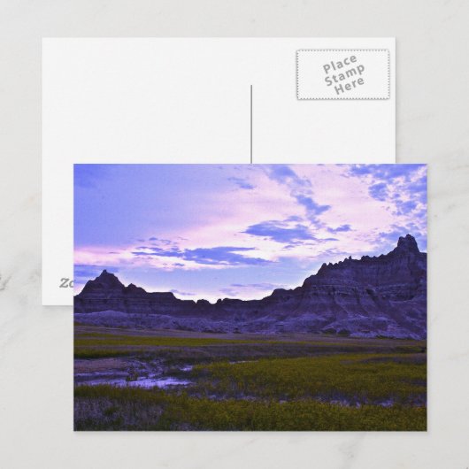 Die Badlands Postkarte (Vorne/Hinten)