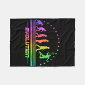 Die Badminton Evolutionen Retro Shuttle Men Badmi Fleecedecke (Vorderseite (Horizontal))