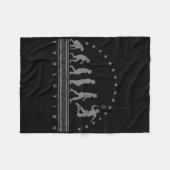 Die Badminton Evolutionen Retro Shuttle Men Badmi Fleecedecke (Vorderseite (Horizontal))