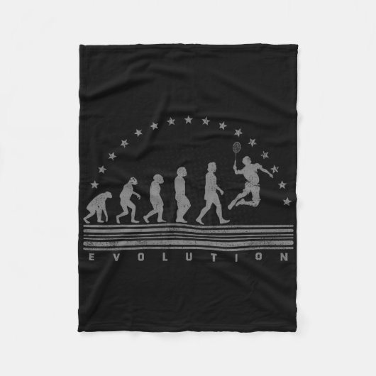 Die Badminton Evolutionen Retro Shuttle Men Badmi Fleecedecke (Vorderseite)