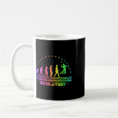 Die Badminton Evolutionen Retro Shuttle Men Badmi Kaffeetasse (Links)
