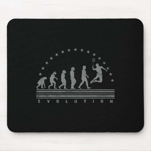 Die Badminton Evolutionen Retro Shuttle Men Badmi Mousepad (Vorne)