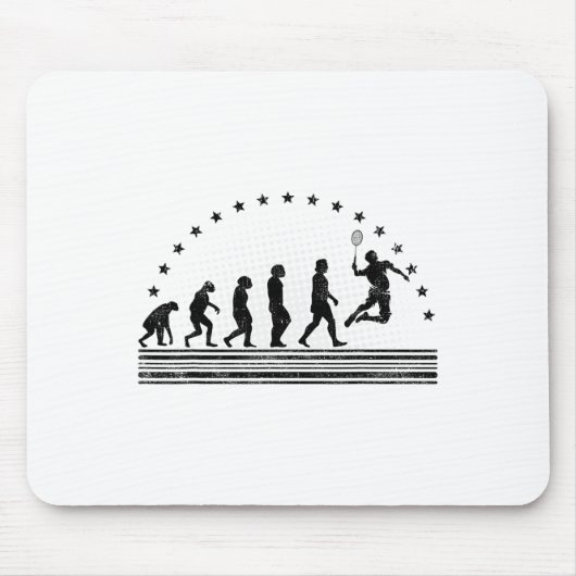 Die Badminton Evolutionen Retro Shuttle Men Badmi Mousepad (Vorne)