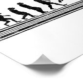 Die Badminton Evolutionen Retro Shuttle Men Badmi Poster (Ecke)