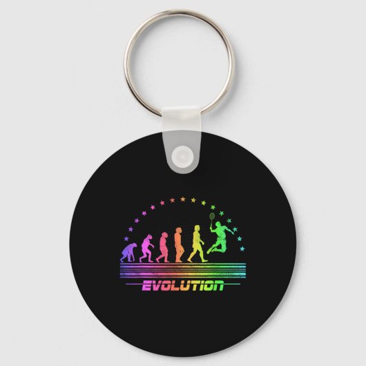 Die Badminton Evolutionen Retro Shuttle Men Badmi Schlüsselanhänger (Vorderseite)