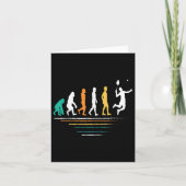 Die Badminton Evolutionen Retro Shuttle Mens Badmi Karte (Vorderseite)