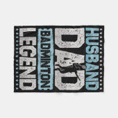 Die Badminton-Legenden Retro-Shuttle Herren-Badmin Fleecedecke (Vorderseite (Horizontal))