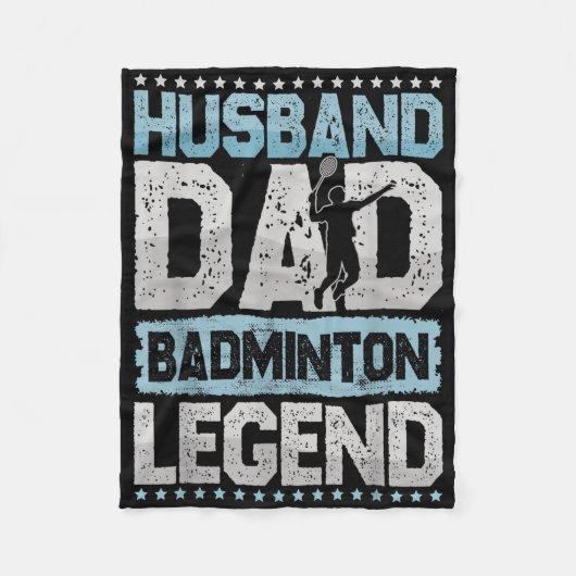 Die Badminton-Legenden Retro-Shuttle Herren-Badmin Fleecedecke (Vorderseite)
