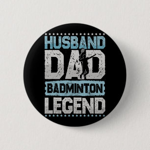 Die Badminton Legends Retro Shuttle Men's Badminto Button